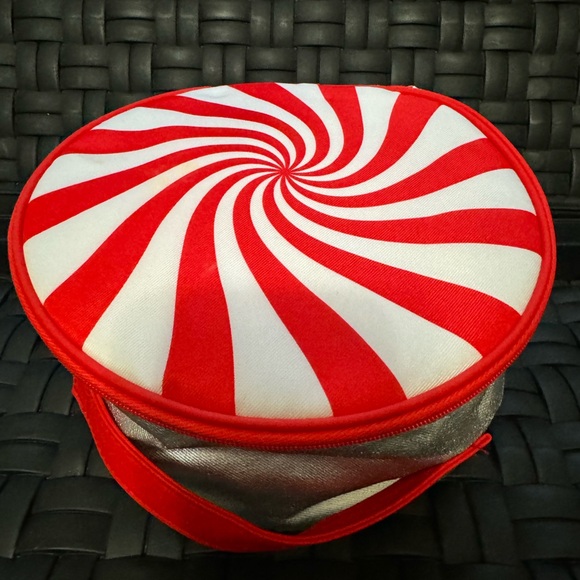 Holiday Peppermint Christmas Zipped Bag Funny Gift White Elephant NWOT - Picture 1 of 4